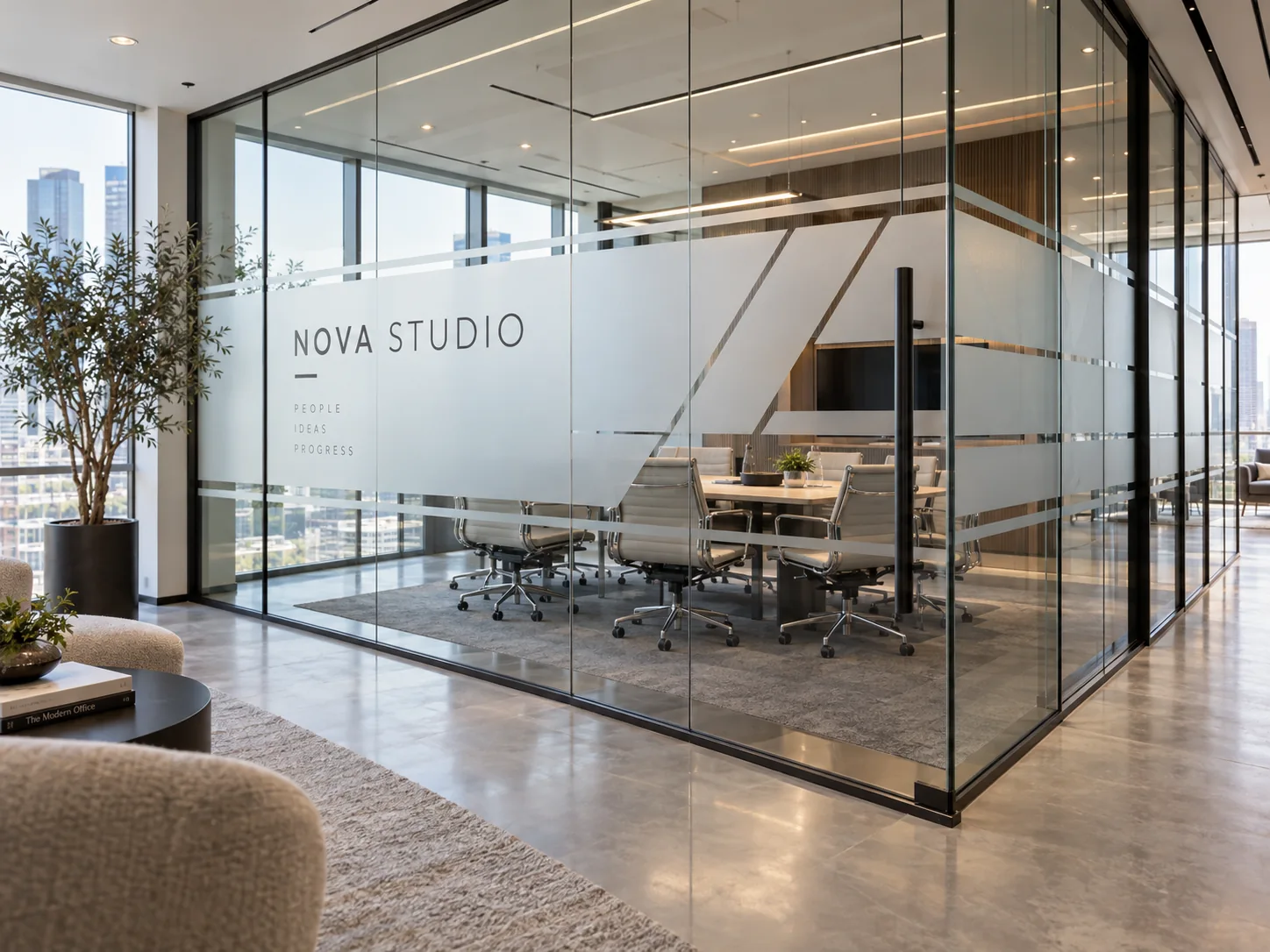 Glass wrap vinyl design concept: Nova Studio